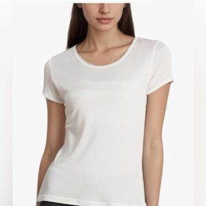 Mulberry silk Elegant stretch off White Women's Top